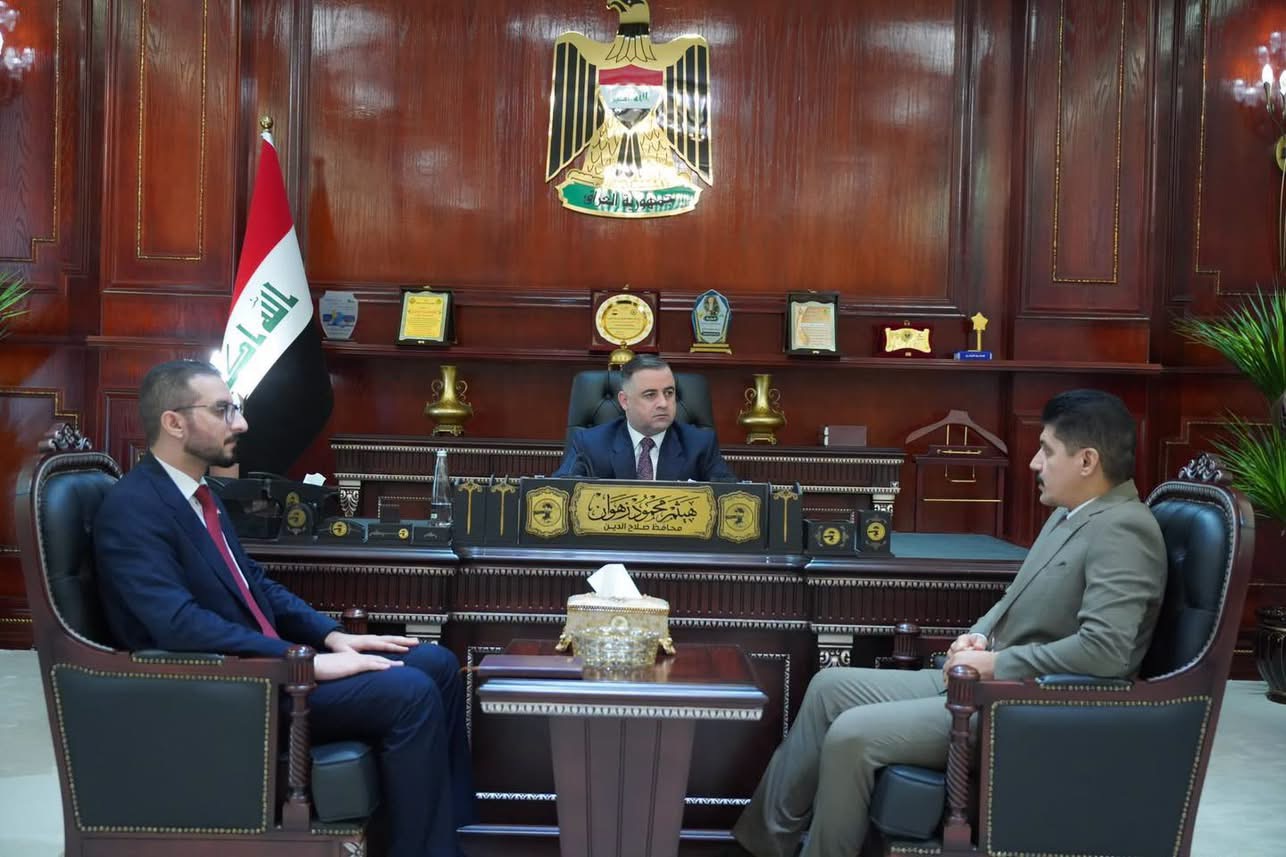 محافظ صلاح الدين يلتقي قائممقامي بيجي وسامراء الجديدين