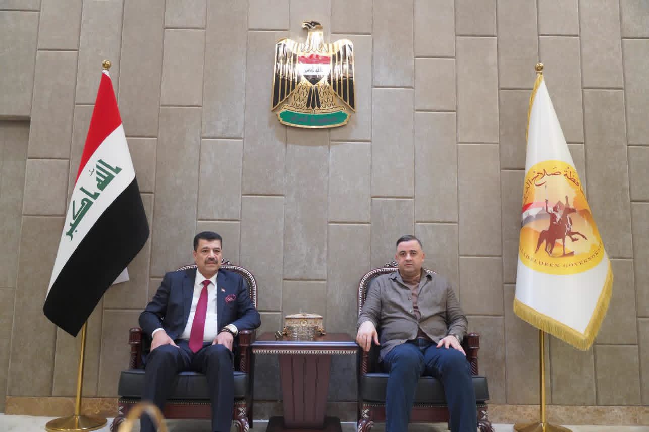 استقبل محافظ صلاح الدين، السيد هيثم الزهوان، النائب السابق محمد الدايني، وجرى خلال اللقاء بحث عدد من القضايا والملفات التي تهم المحافظة، وتبادل وجهات النظر بشأن مختلف الشؤون العامة.