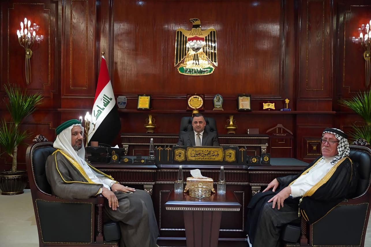 التقى محافظ صلاح الدين السيد هيثم الزهوان وفداً من ناحية الشيخ جميل