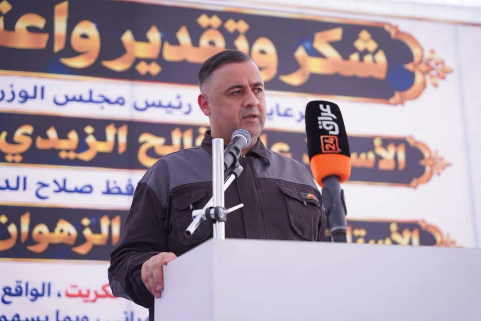 محافظ صلاح الدين يضع حجر الأساس لمشروع المدخل الغربي لمدينة تكريت