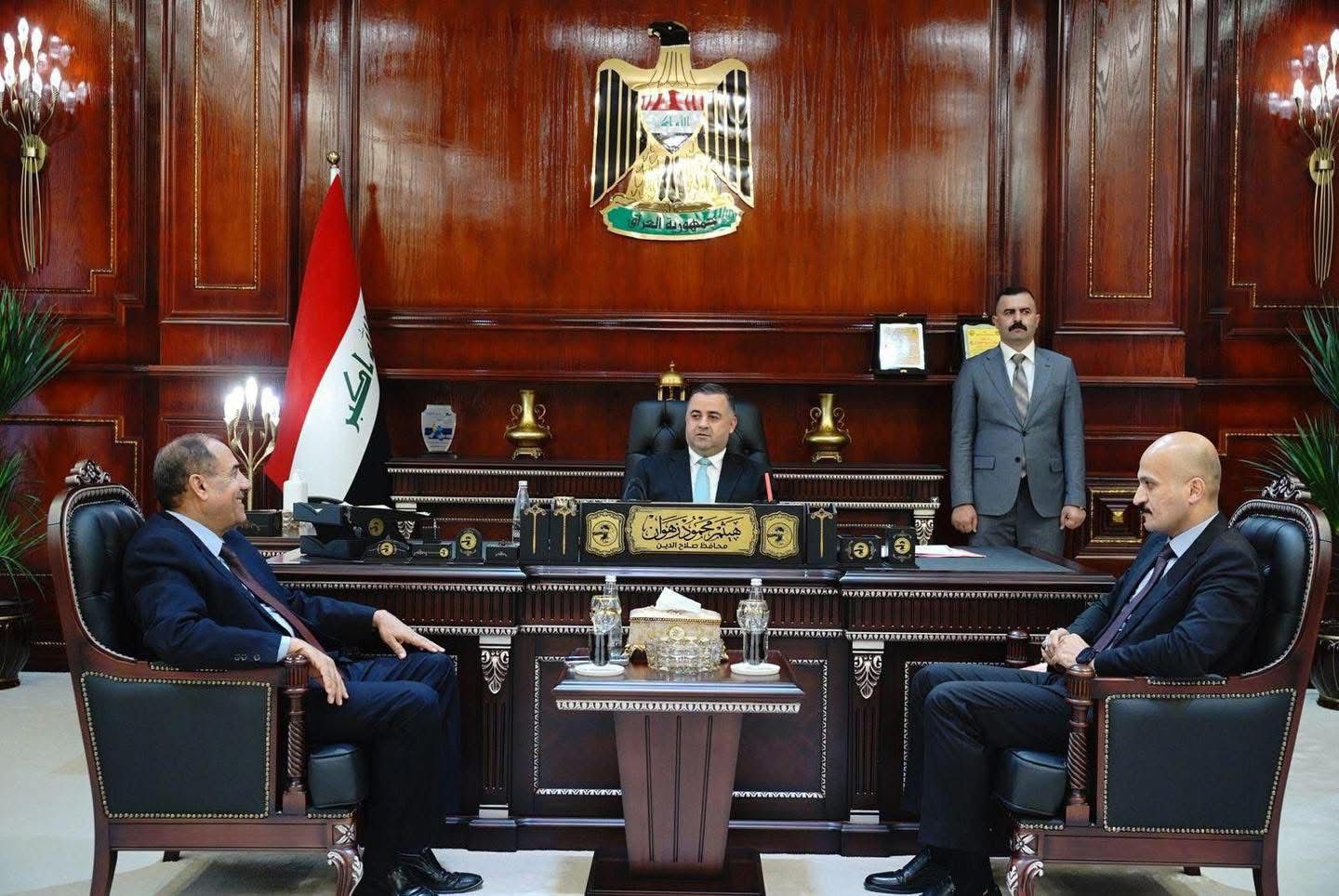 محافظ صلاح الدين، يستقبل المحقق القضائي لمكافحة إرهاب المحافظة، ويشيد بدور القضاء في دعم الأمن.