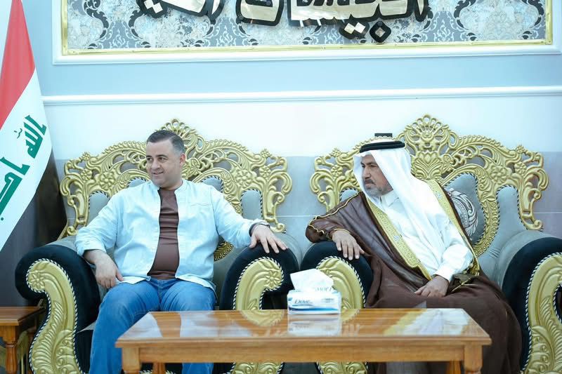 لتعزيز الاستقرار ودعم الإعمار.. محافظ صلاح الدين، يزور الشيخ غالب النفوس في قضاء بيجي.